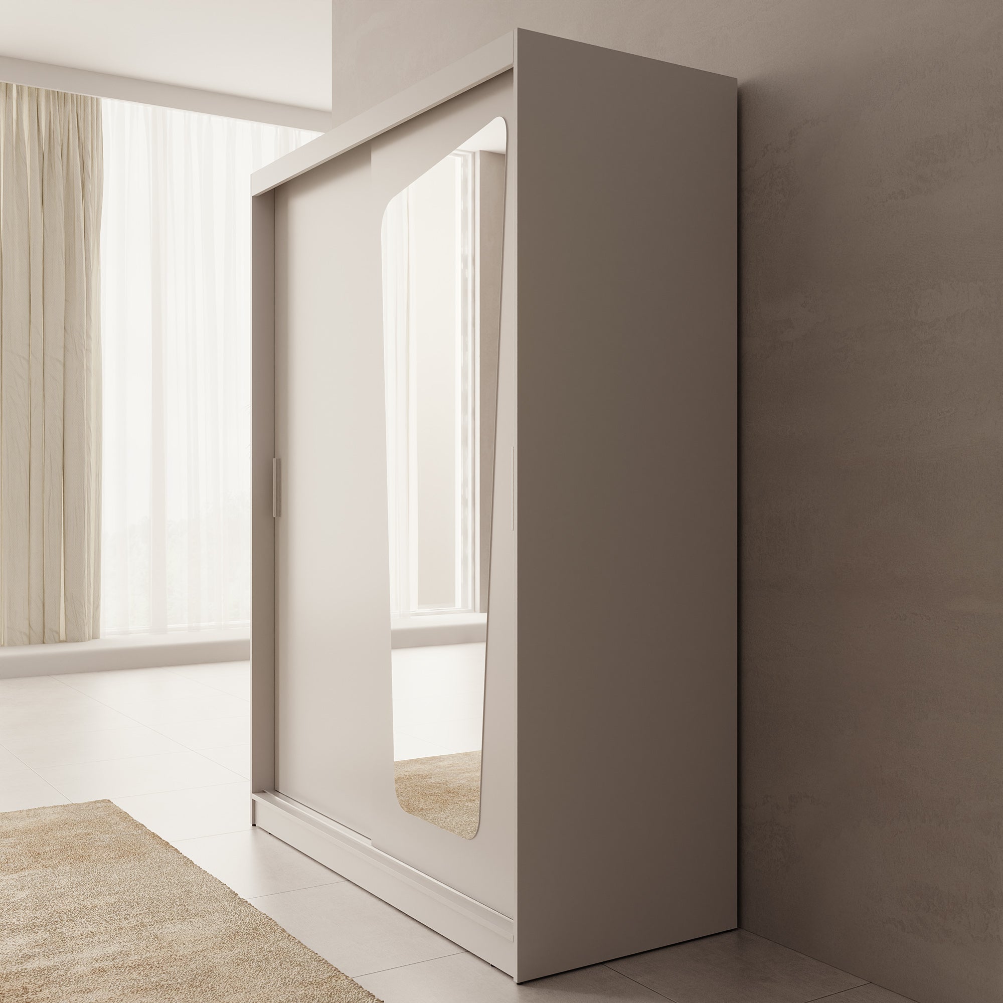 Moyo - Kledingkast met 2 schuifdeuren - Beige - 150x62x200 cm