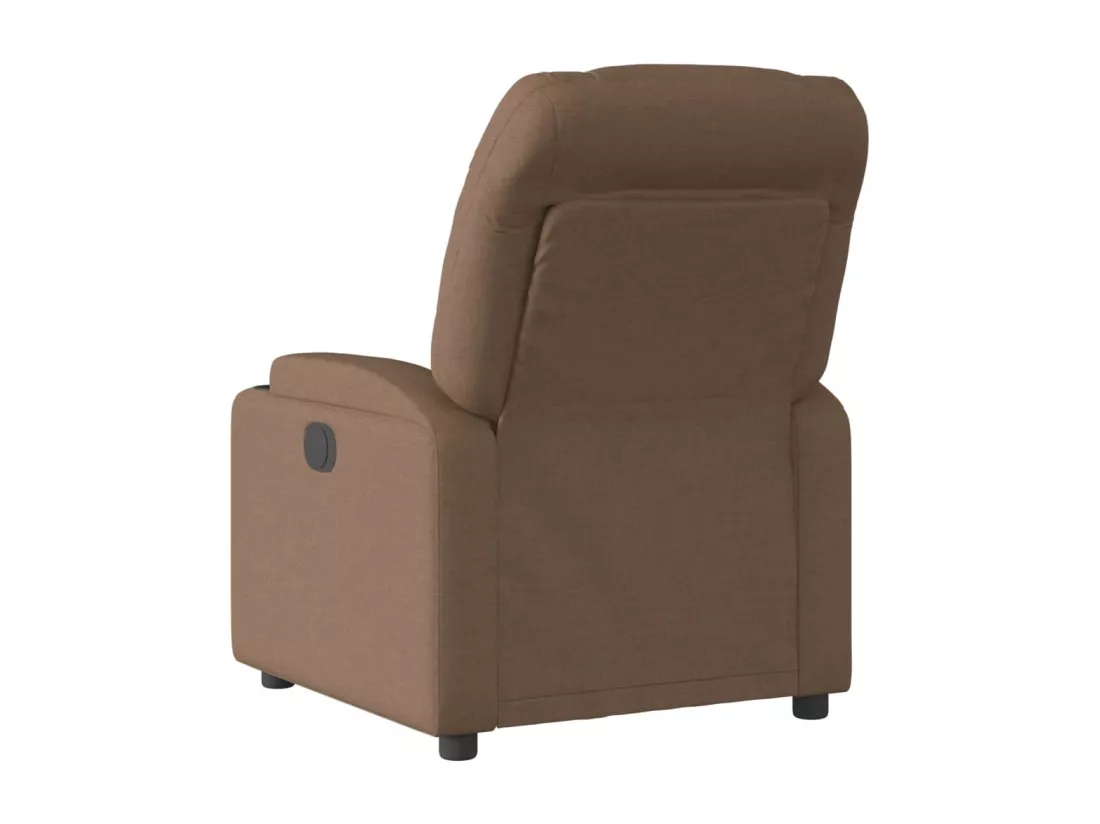Fauteuil inclinable électrique Marron Tissu