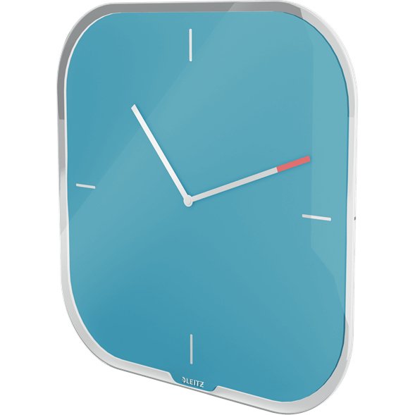 Pendule leitz cosy horloge mural analogique coloris bleu