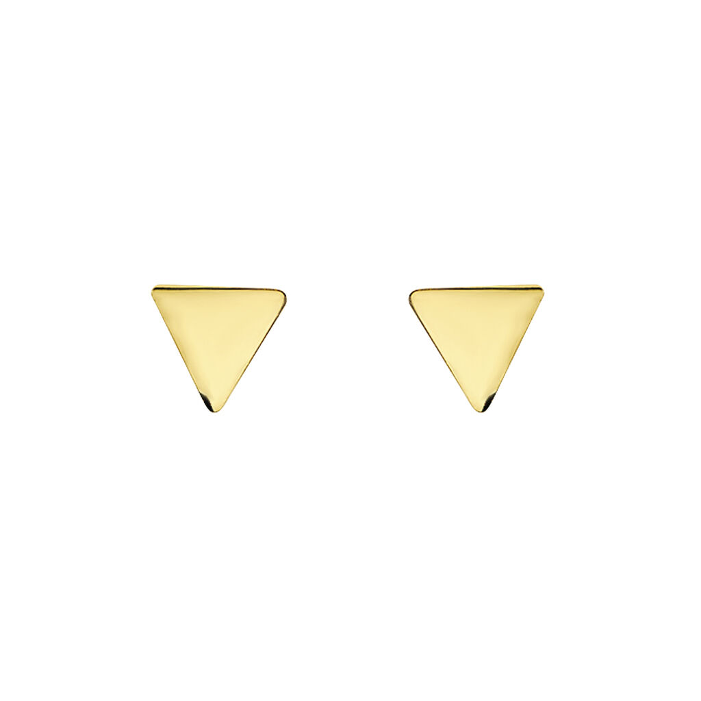 Boucles D'oreilles Puces Anne-berengere Triangle Or Jaune