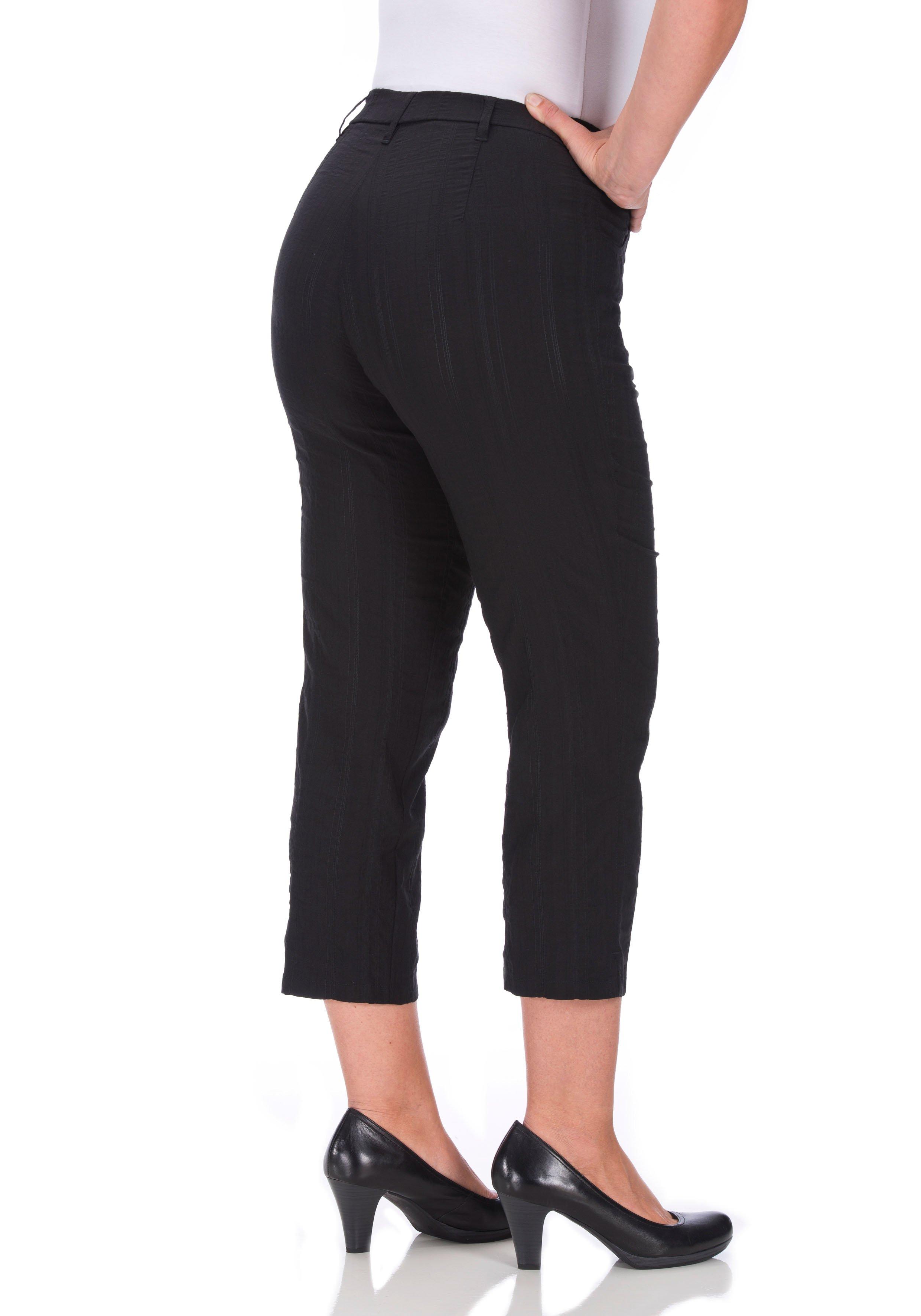 Gerade 7/8-Hose mit Komfortbund, bügelfreie Qualität