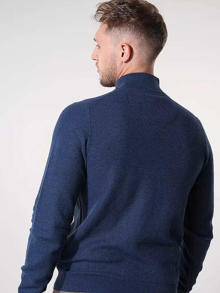 FYNCH HATTON Troyer Pullover dunkelblau