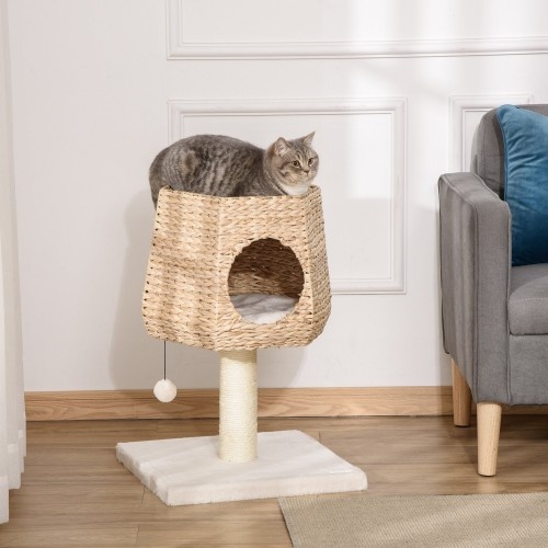 Arranhador PawHut Cream para Gatos Pequenos