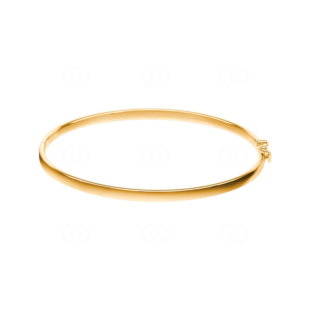Armreif oval 750/18 K Gelbgold 3mm - 52x62mm