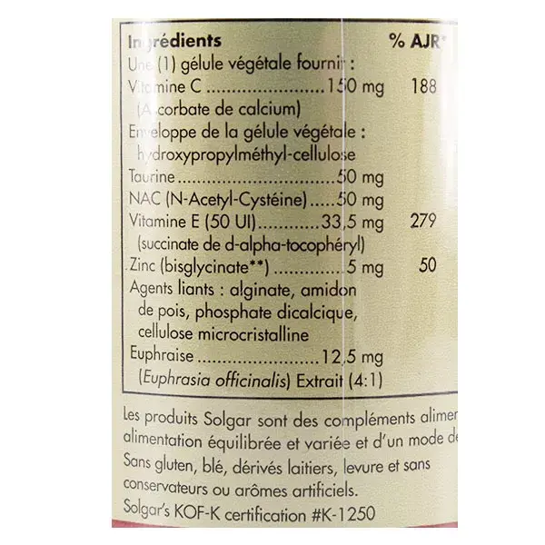 Solgar Visioplex 60 gélules végétales