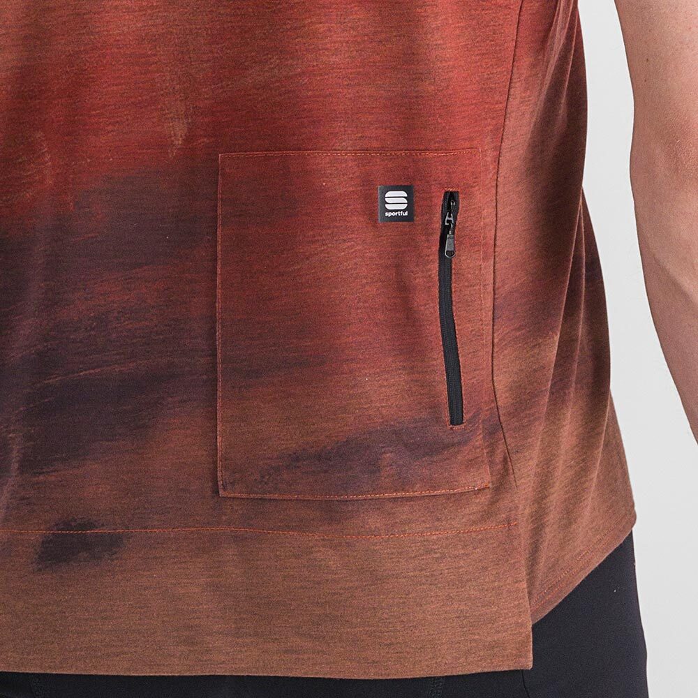 Sportful Flow Giara Fietsshirt Korte Mouwen Rood Heren