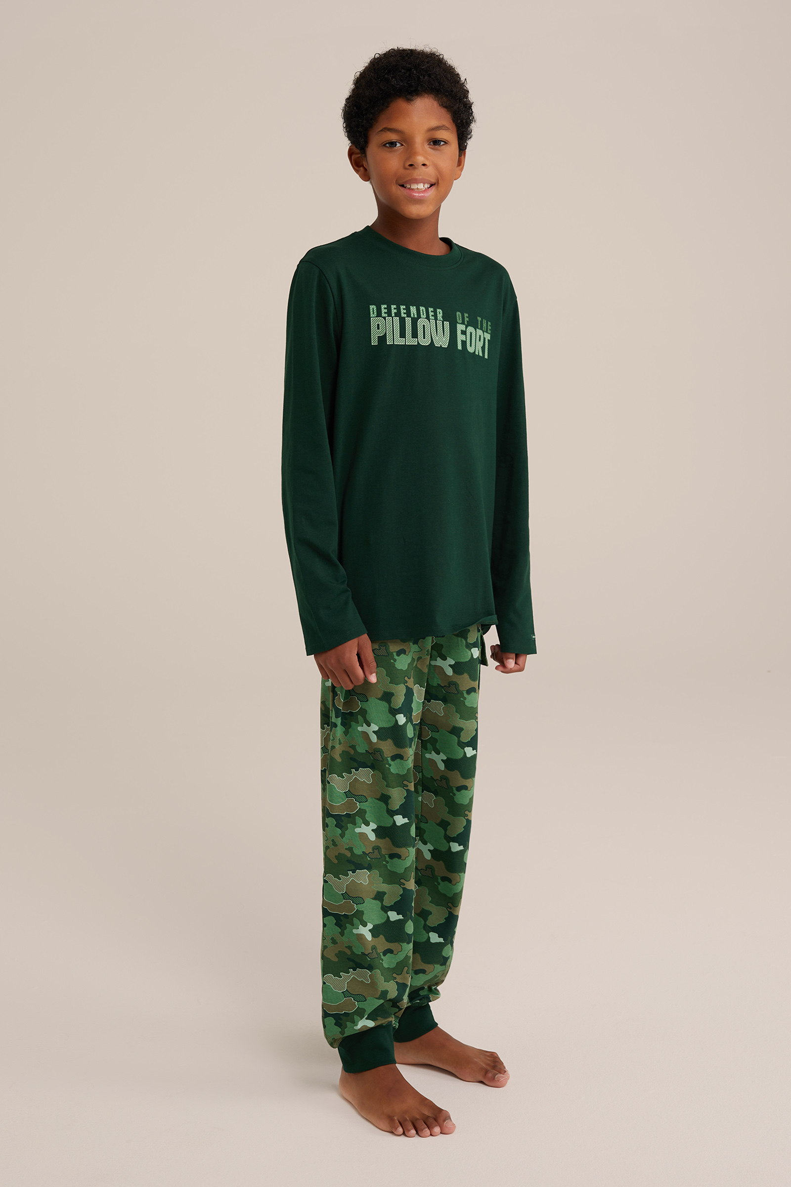 Jongens pyjamaset WE Fashion Donkergroen