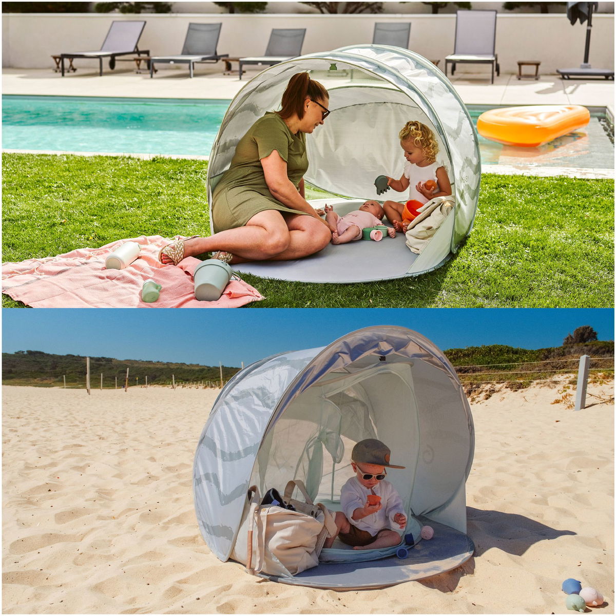 BabymoovBabymoov   Strandmuschel Moov und Protect green lagoon