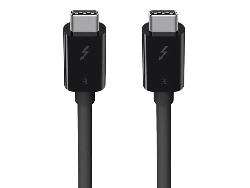Belkin Thunderbolt 3 - Thunderbolt kabel - 24 pin USB-C (han) til 24 pin USB-C (han) - USB 3.1 Gen 2 / Thunderbolt 3 / DisplayPort 1.2 - 80 cm - sort - for P/N: F4U109tt