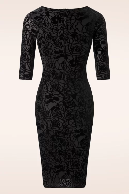 Vintage Chic for Topvintage Paola Devore pencil jurk in zwart