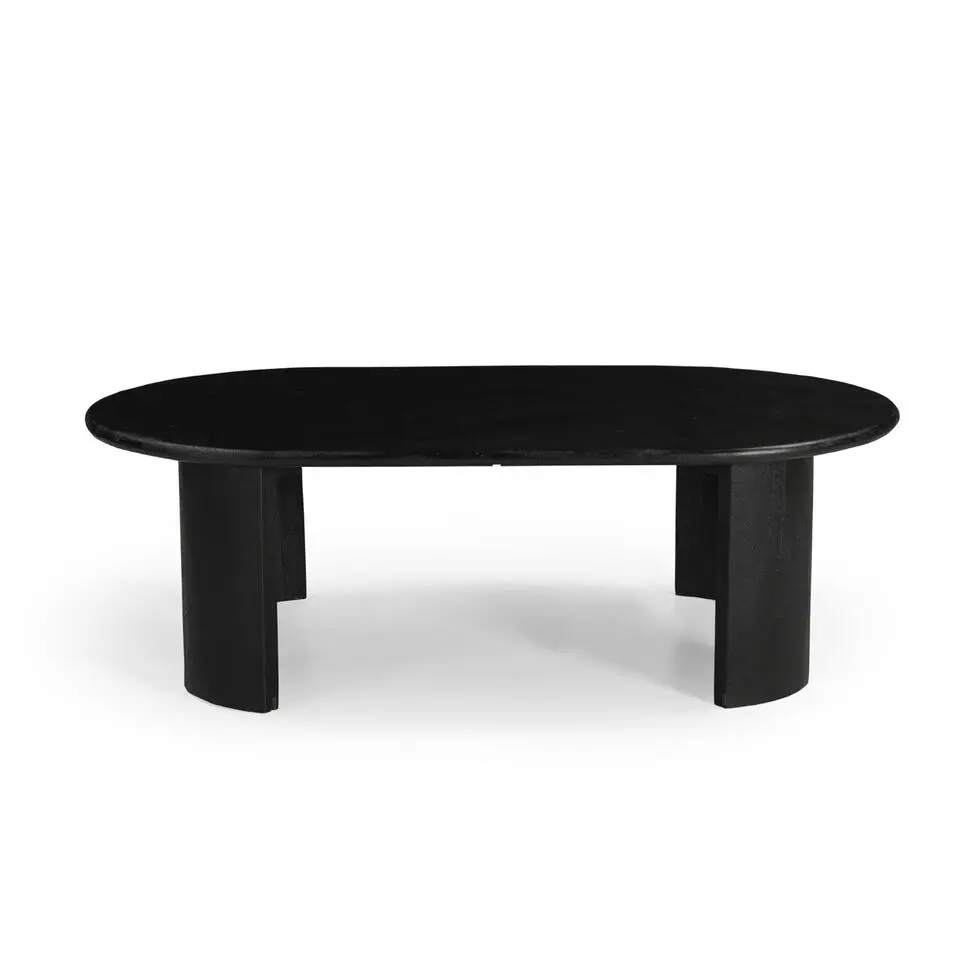 Salontafel Ovaal 120cm - Zwart Mangohout - Maikel