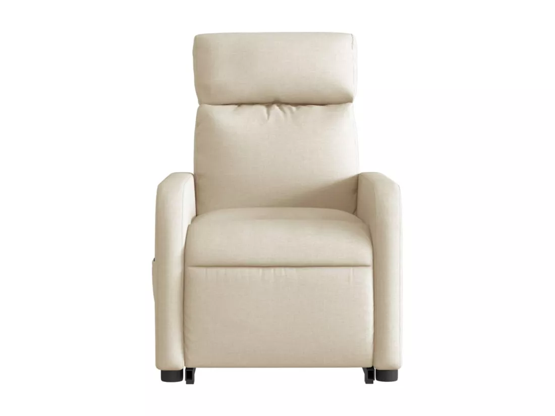 Fauteuil inclinable massant électrique Crème Tissu