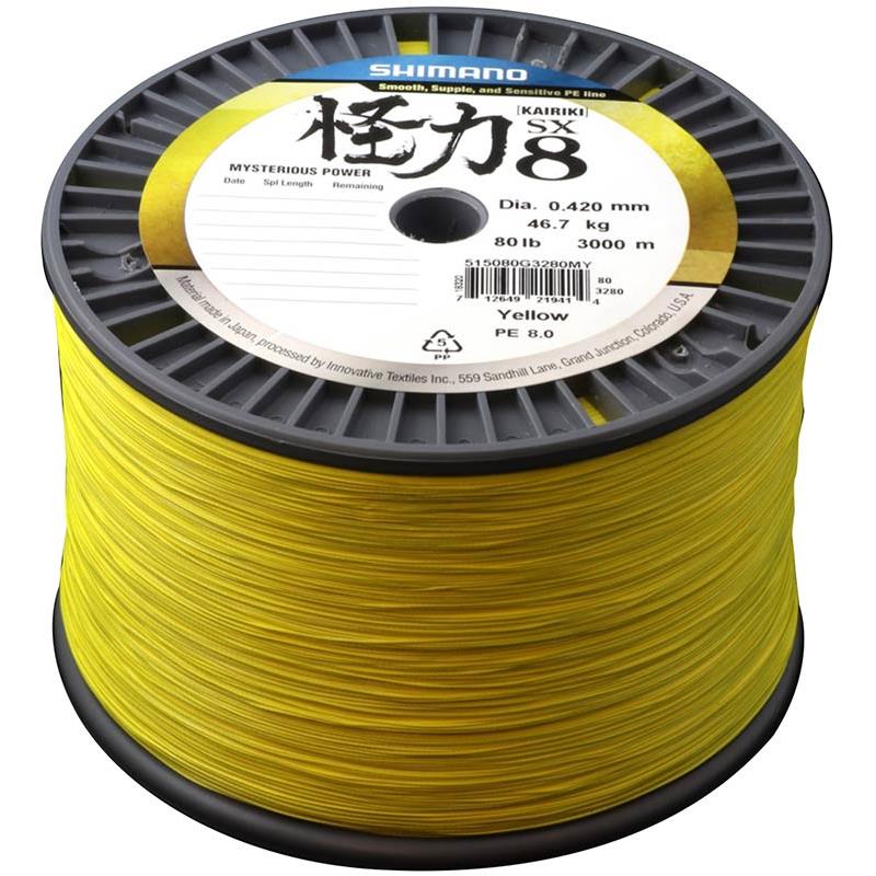 Tresse Shimano Kairiki 8 Yellow - 3000M