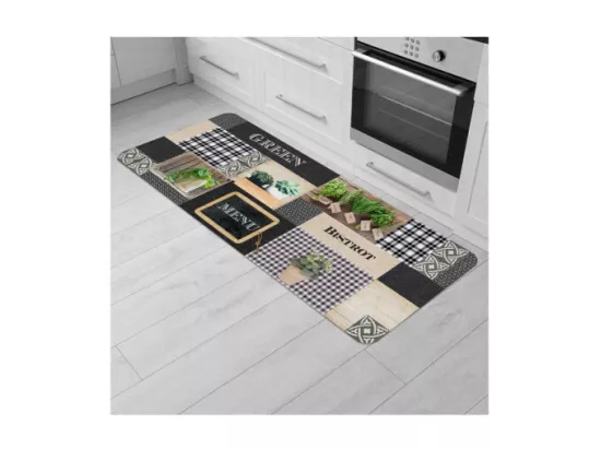 Tapis de cuisine d'intérieur rectangle en mousse imprimé 