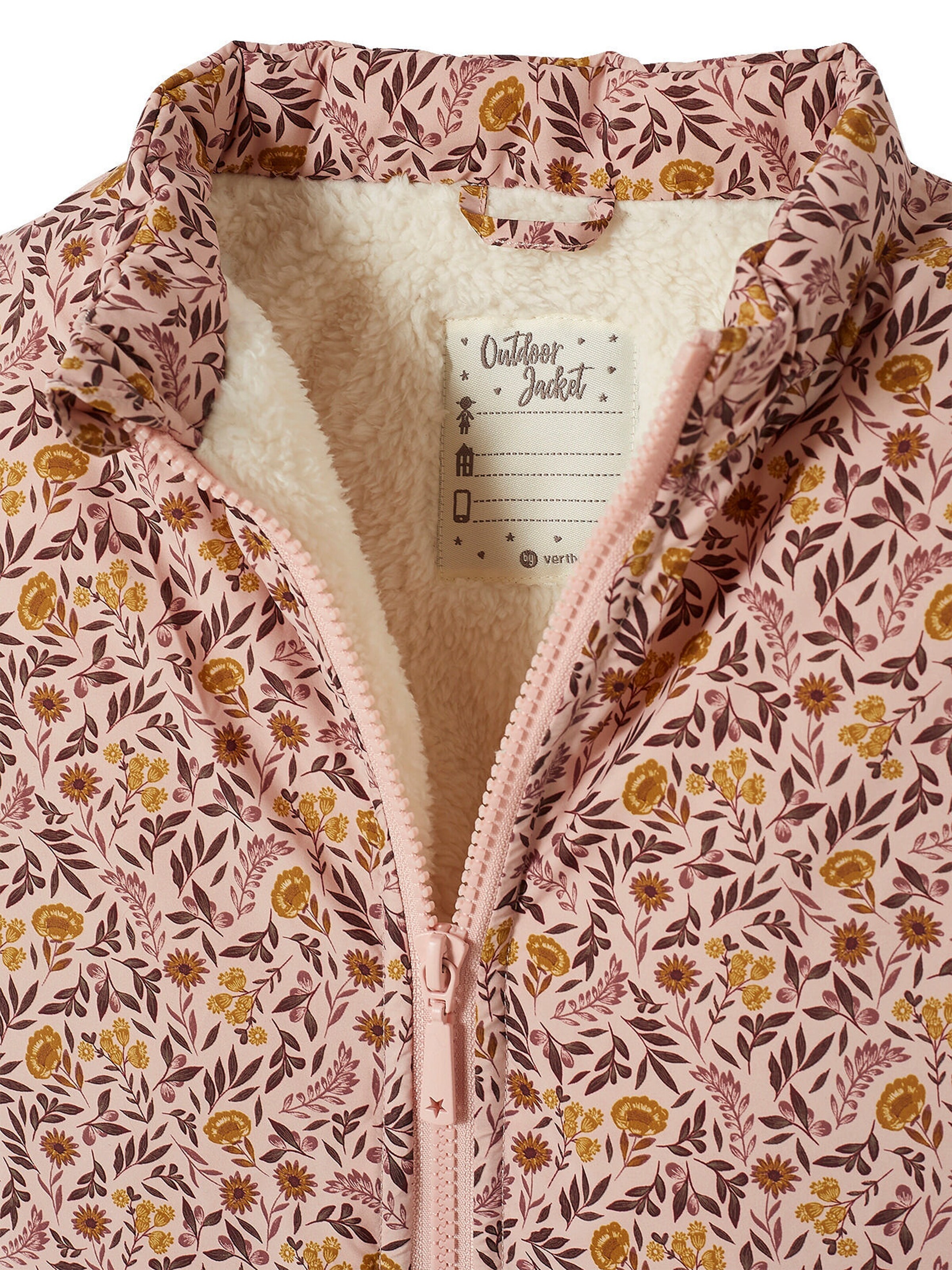 Vertbaudet Mädchen 3-in-1-Winterjacke mit Recycling-Polyester dunkelrosa