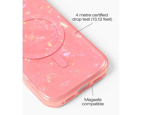 IDEAL OF SWEDEN Pearlised Case MagSafe iPhone 16 Pink