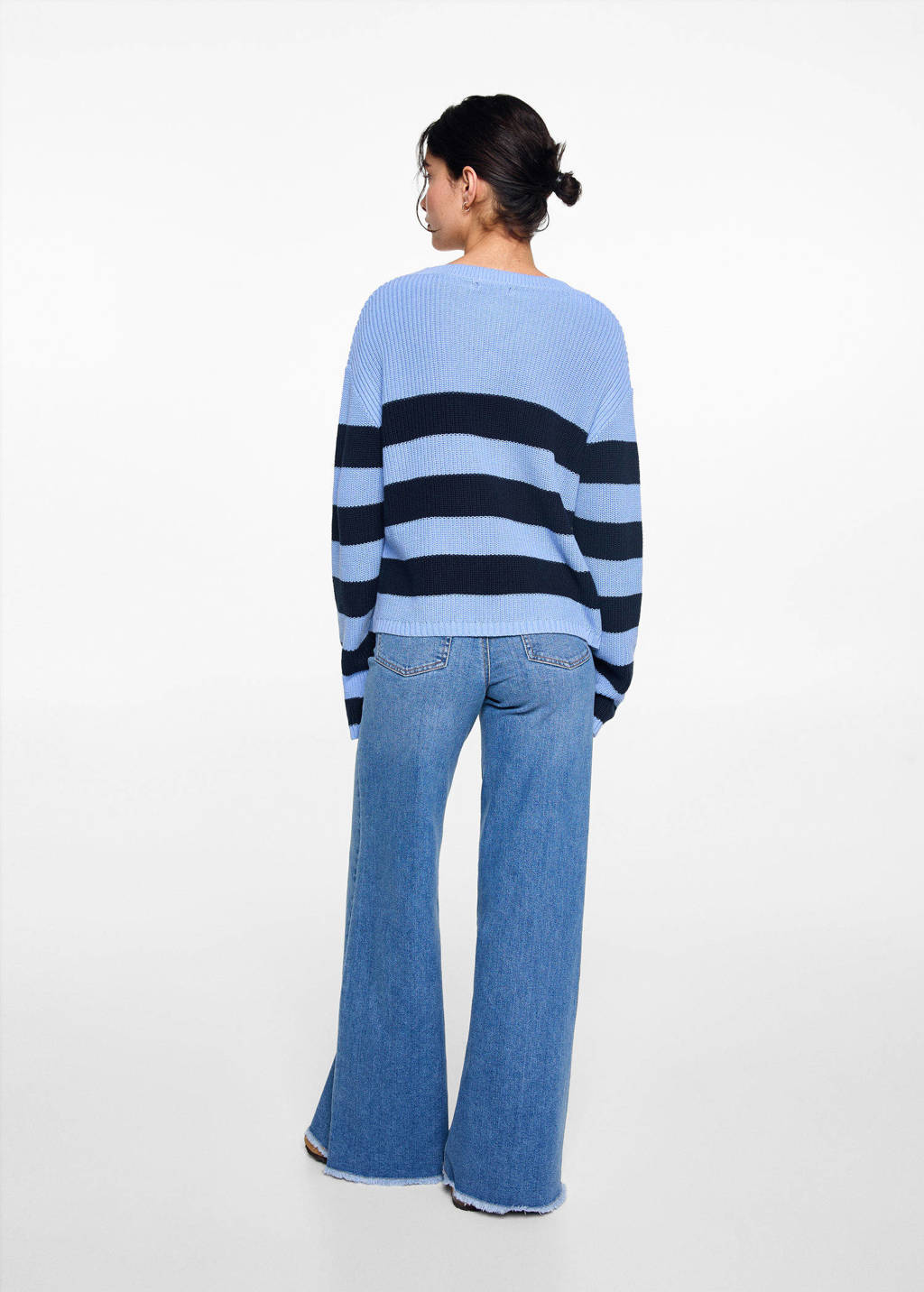 MANGO TEEN gestreepte trui middenblauw/donkerblauw