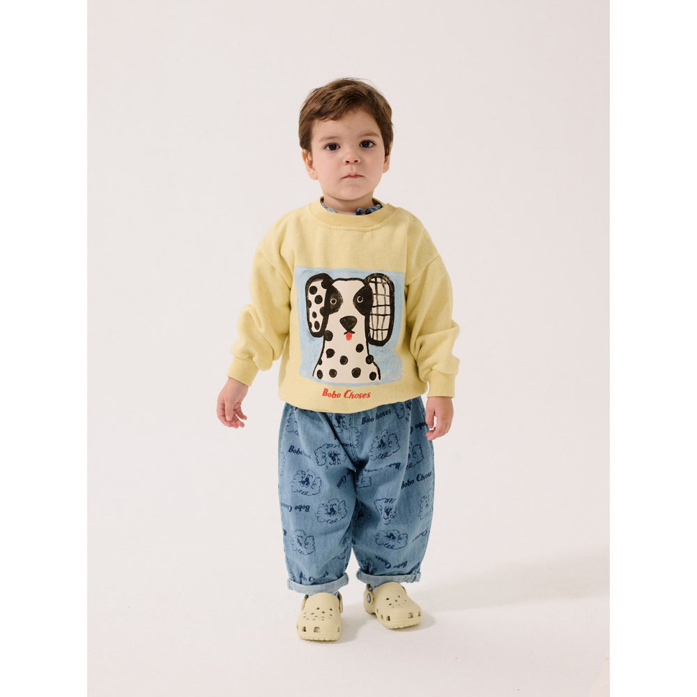 Køb Bobo Choses Prussian Blue Pickles The Dog All Over Denim Bukser