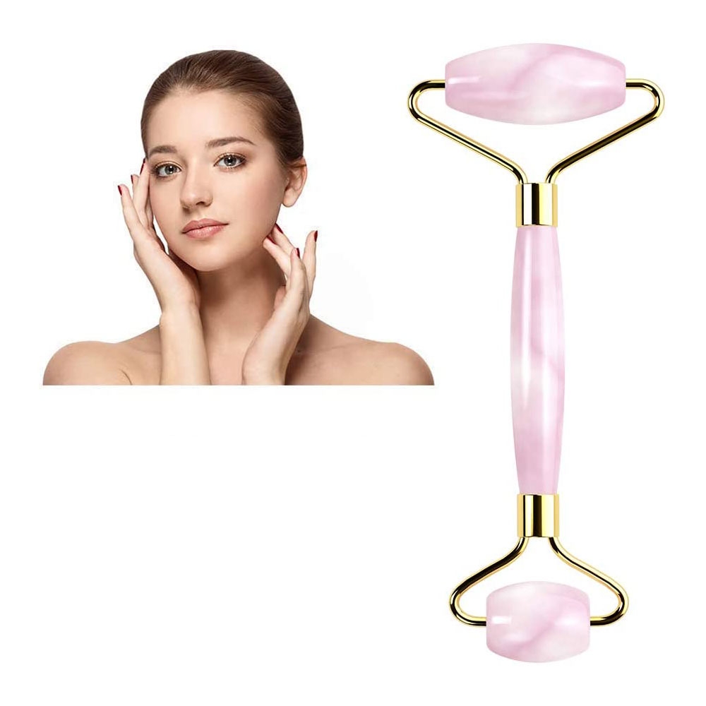 (14.5cm) Gua Sha Kristall Roller Gesichts Massage Stein - Rosa