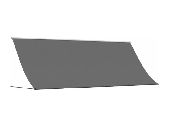 Auvent rétractable anthracite 350x150 m tissu et acier