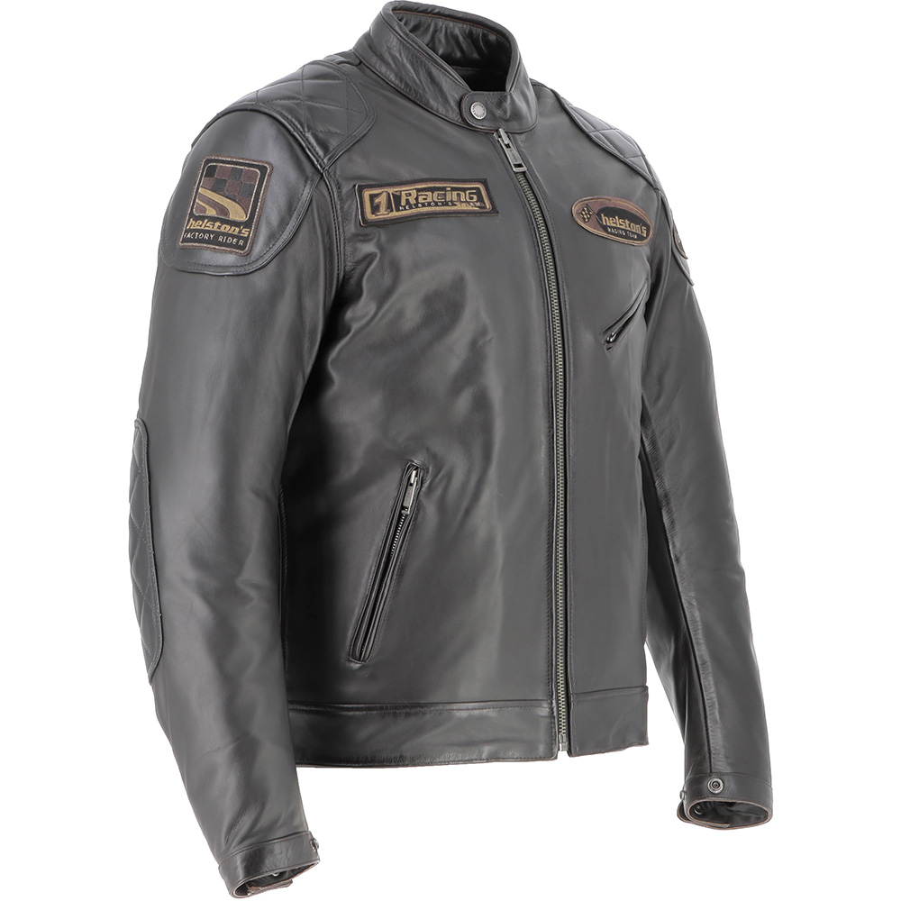 Helstons - Blouson Trevor Marron / Noir