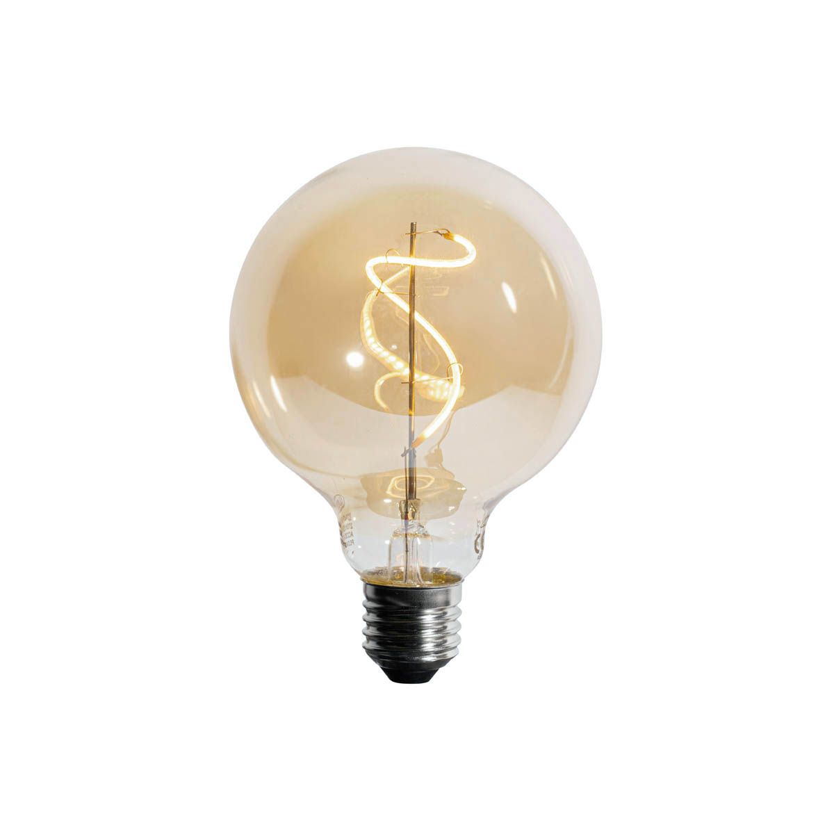Set van 5 E27 dimbare LED spiraal filament G95 4W 270 lm 2700K