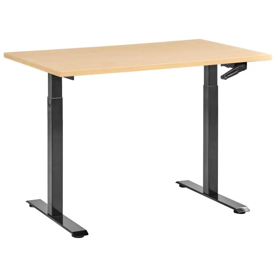 DESTINES - Sta-bureau - Zwart/Lichtbruin - 120 x 72 cm - Vezelplaat