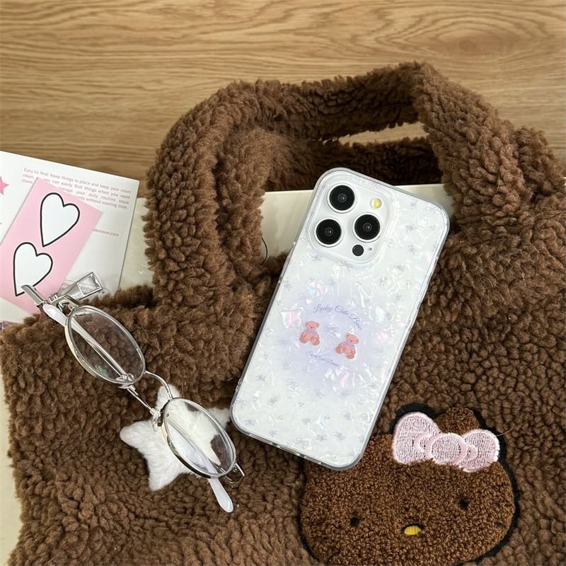 Elliure - Bear telefoonhoesje / bandje / set - Apple iPhone 16 Pro Max / 16 Pro / 16 Plus / 16 / 15 Pro Max / 15 Pro / 15 Plus / 15 / 14 Pro Max / 14 Pro / 14 Plus / 14 / SE / 13 Pro Max / 13 Pro / 13