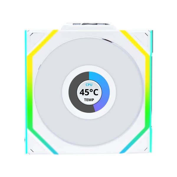 Lian Li UNI FAN SL120 LCD Wireless RGB Reverse Blade PWM Branco 120mm