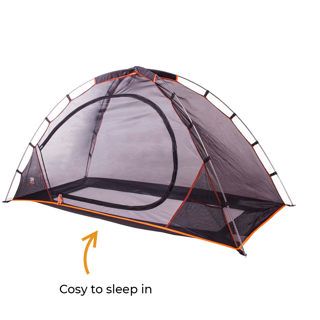 Deryan zwart bedtent klamboe
