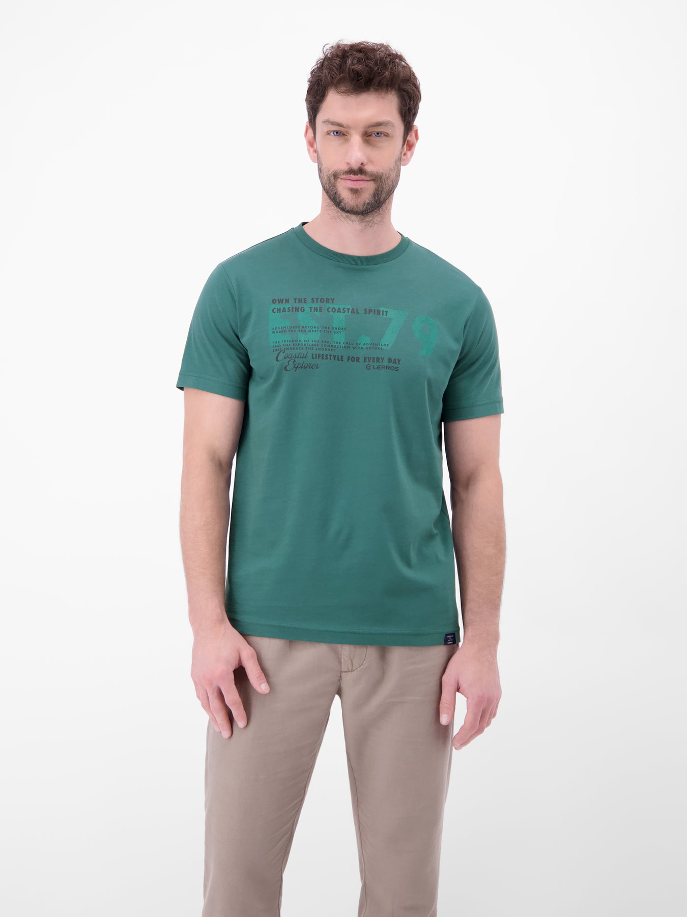 T-Shirt aus Baumwolle mit Brustprint