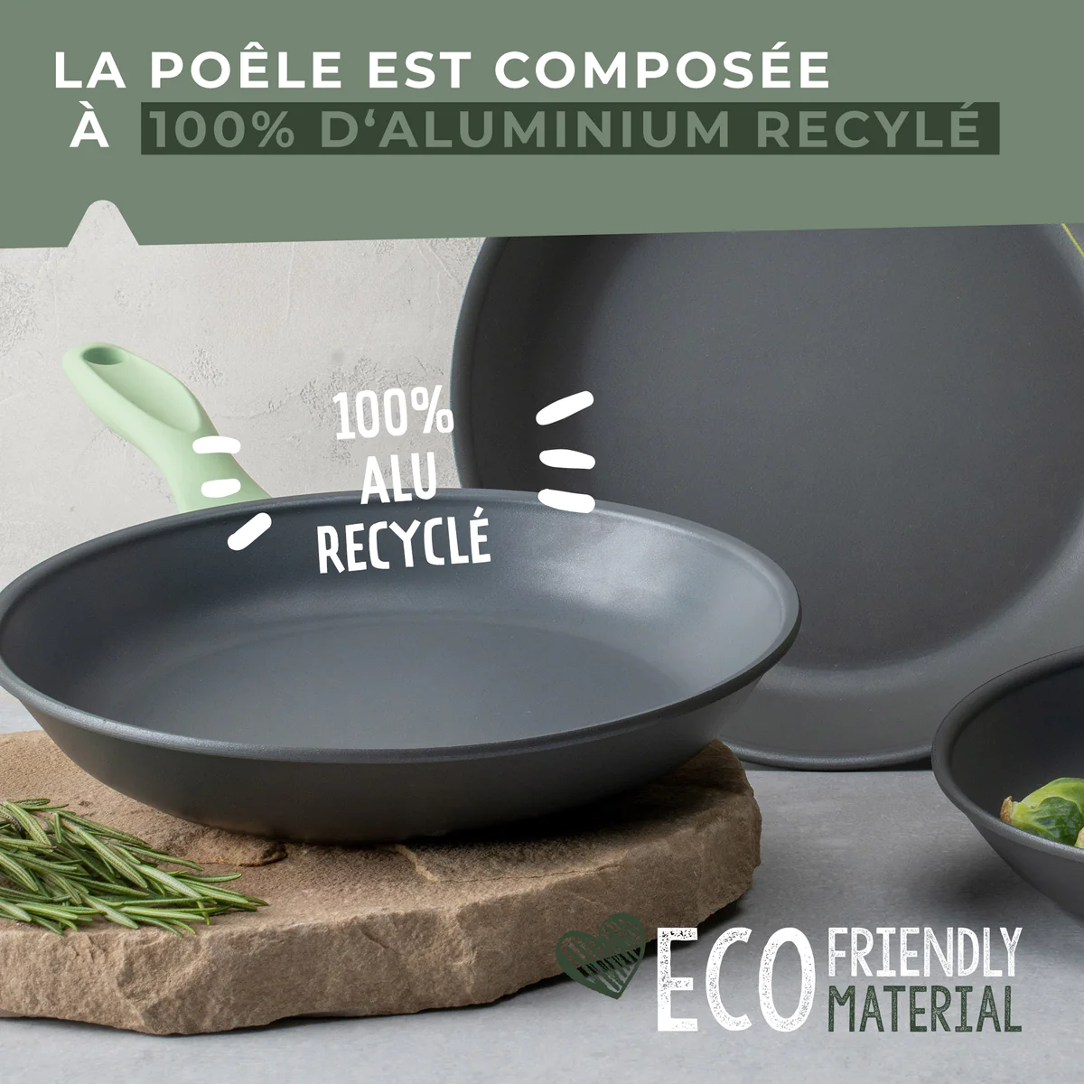 Poêle à frire 24 cm en aluminium recyclé Ecolution Fackelmann