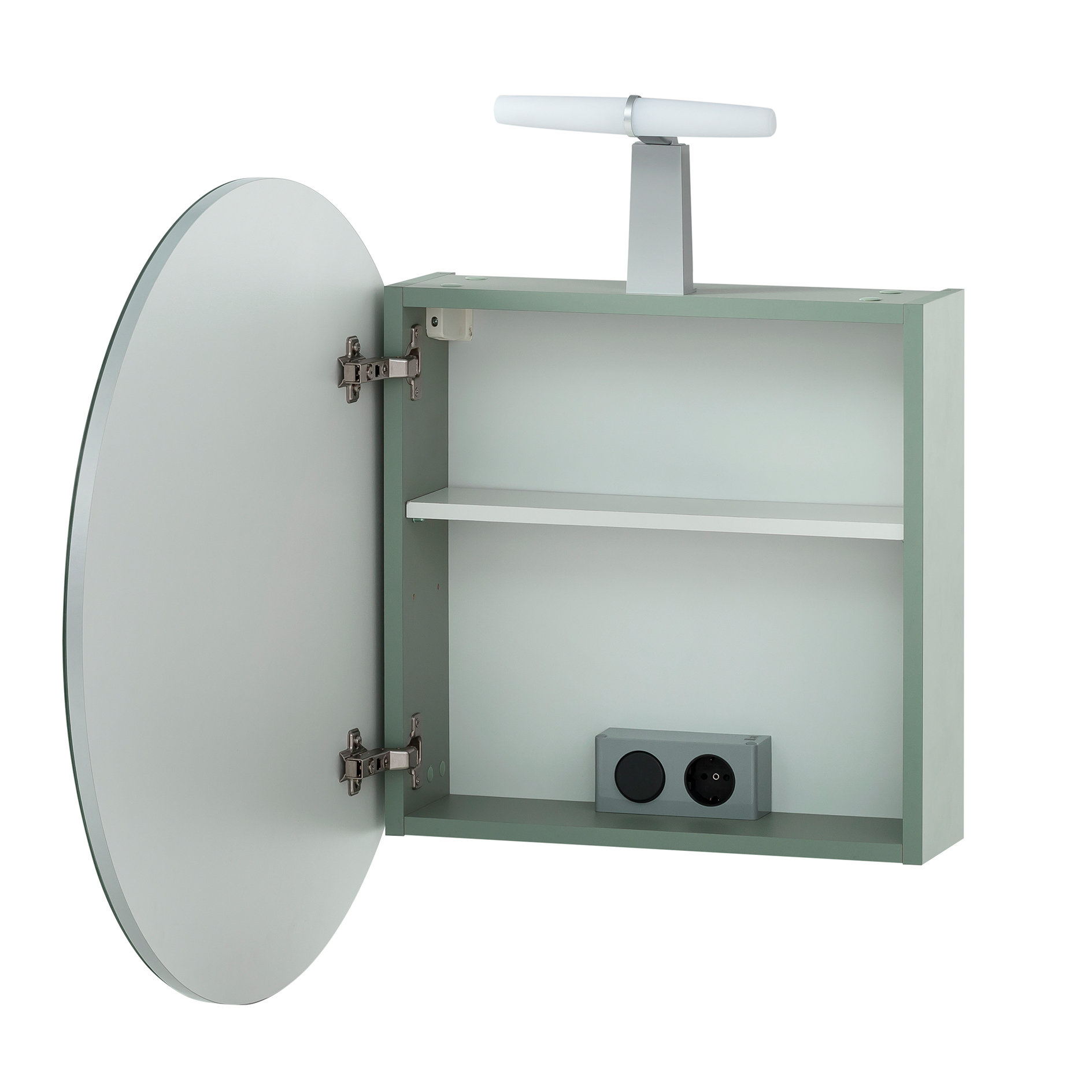 Spiegelschrank - pistazie - 65 cm - mit Beleuchtung