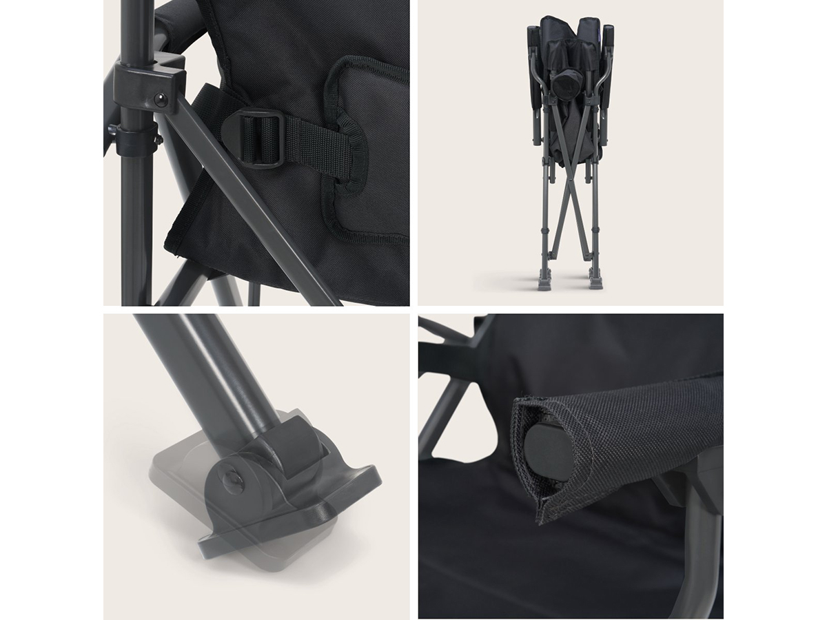 Trvlmore Ergonomic Grey vouwstoel - Set van 2