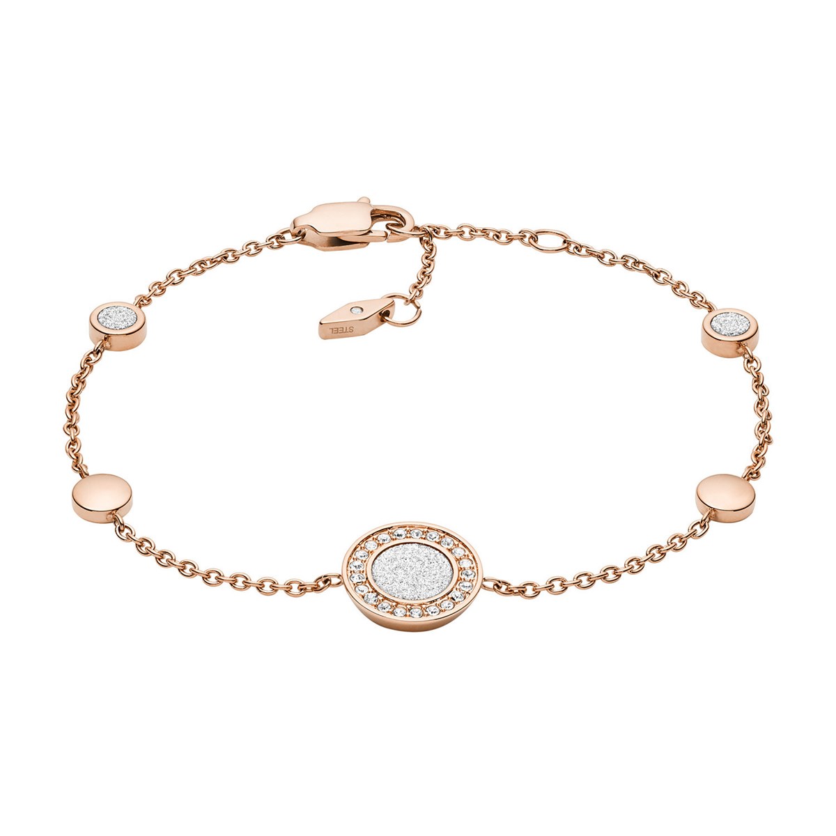 Bracelet Fossil Sutton Halo rosé