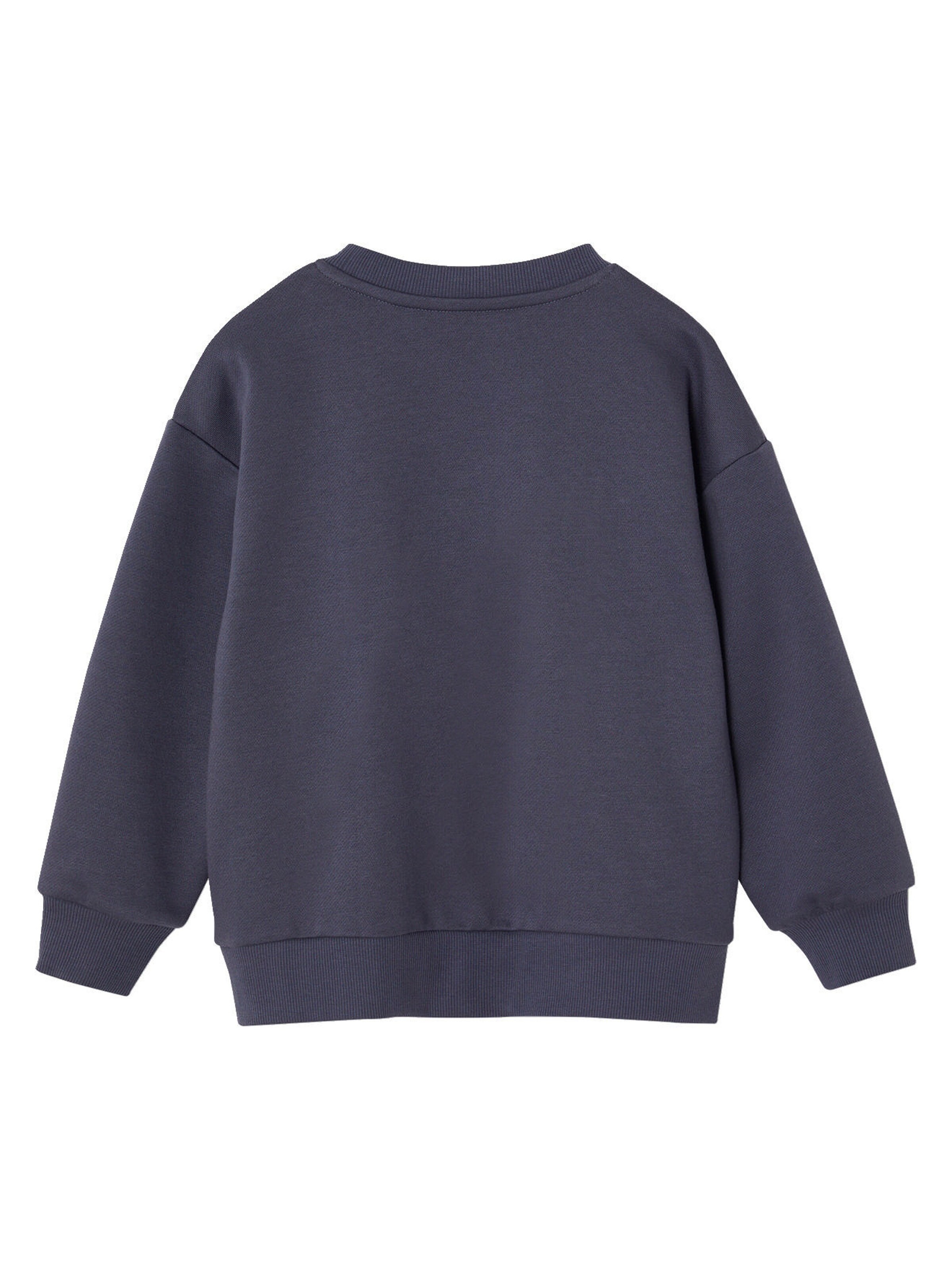 Vertbaudet Jungen Sweatshirt mit Wendepailletten, Recycling-Polyester schieferblau