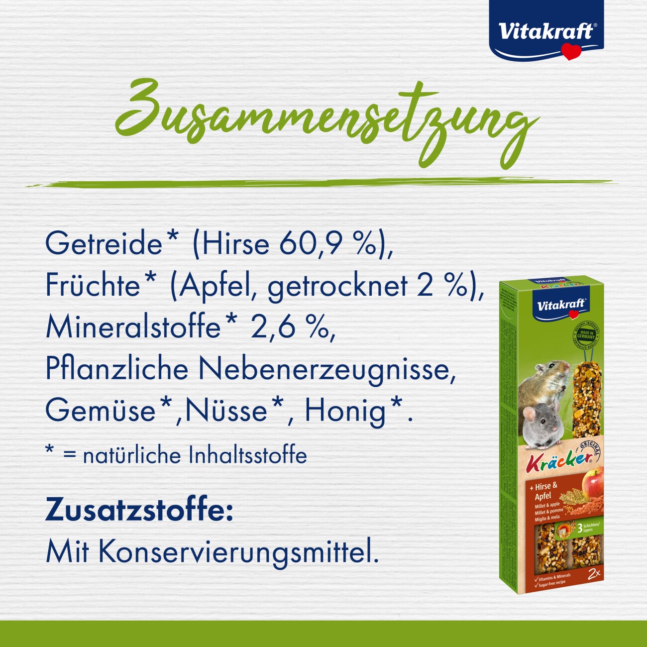 Vitakraft Kräcker Maus Corn&Fruit 3x2 Stück