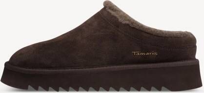 Tamaris leren muiltje 1-27300-45-304 damesmuiltje warm gevoerd bruin