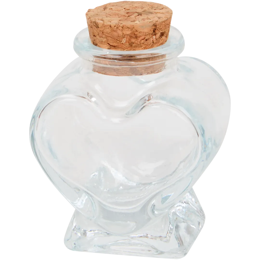Glazen pot met kurk 5 x 5 x 6 cm | diverse varianten