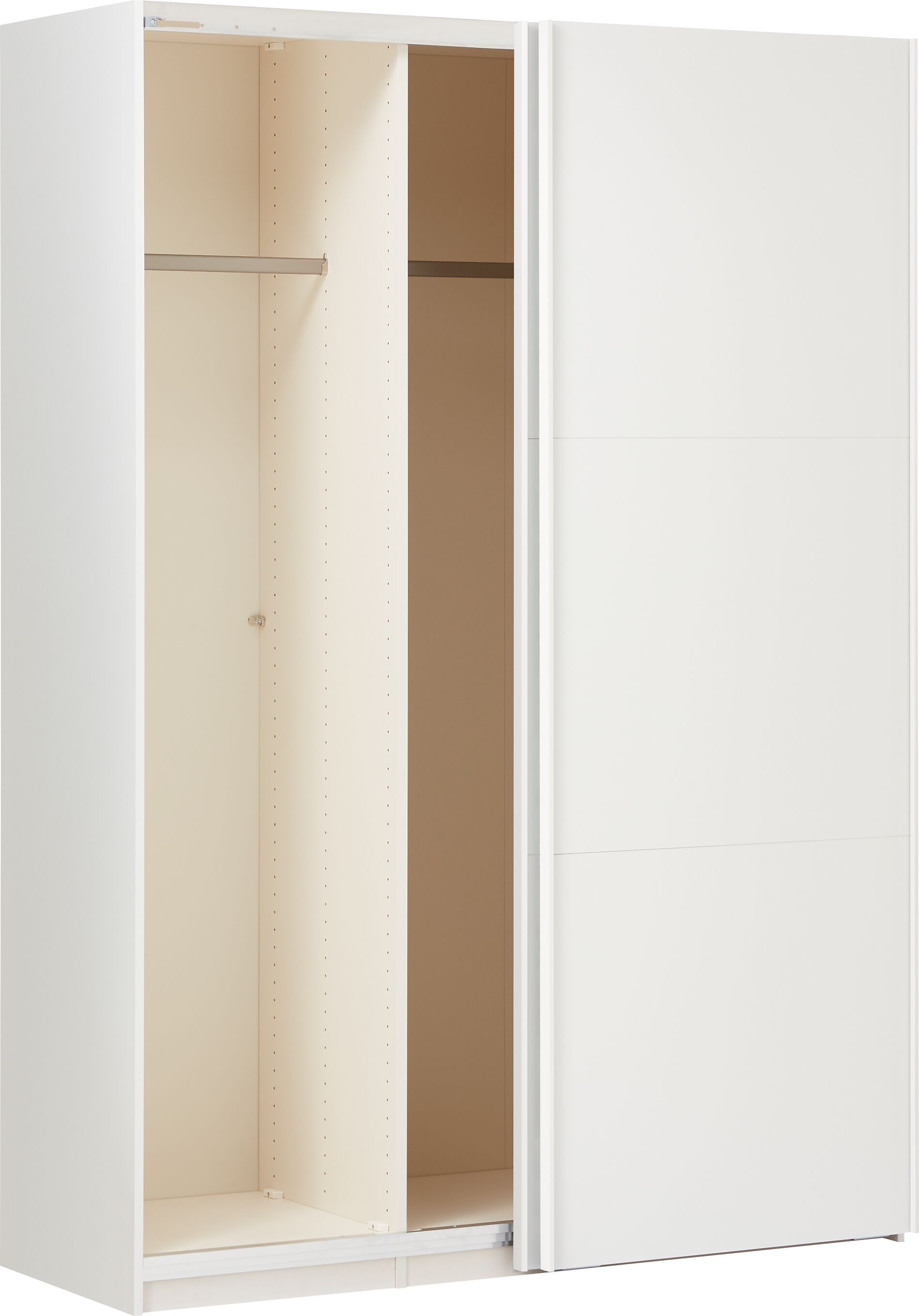 MODUL Schwebetürenschrank - Weiss / B: 152.0 cm x T: 65.0 cm x H: 220.0 cm