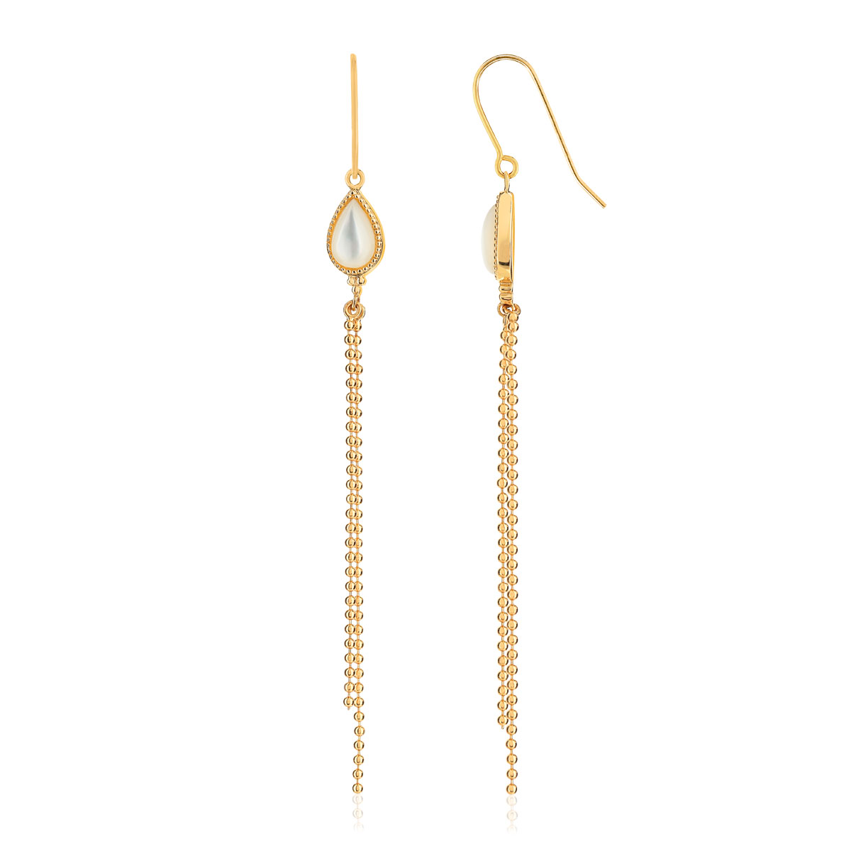 Boucles d'oreilles dorées nacres