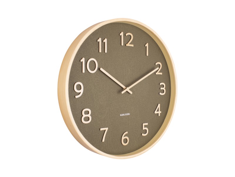 Wall Clock Pure Wood Grain Medium KA5852BK Black