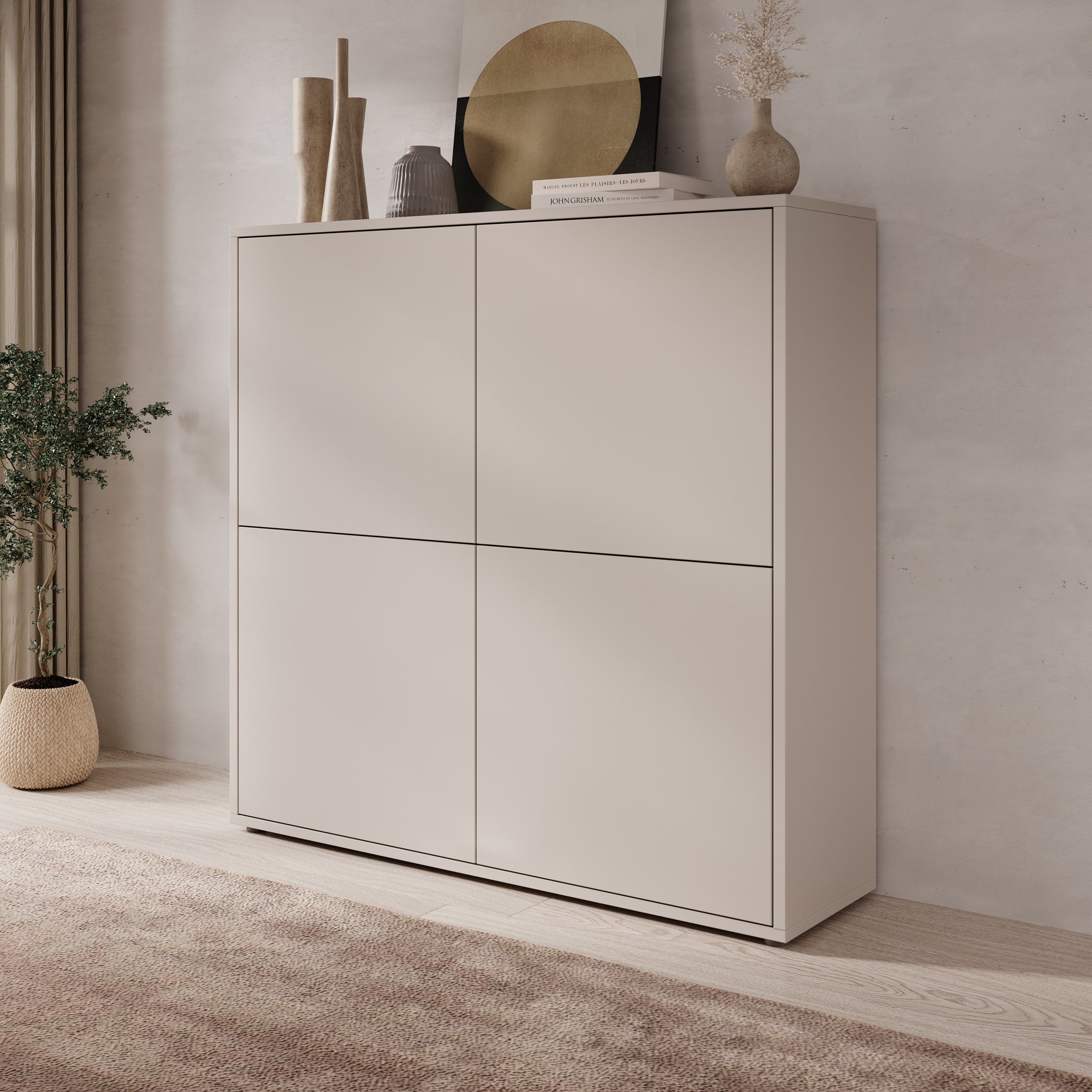 Amber - Dressoir - Beige - 125x35x122 cm