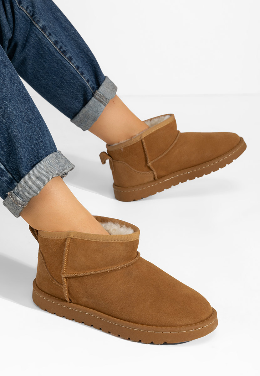 Bottines femme en cuir chameau Annisia