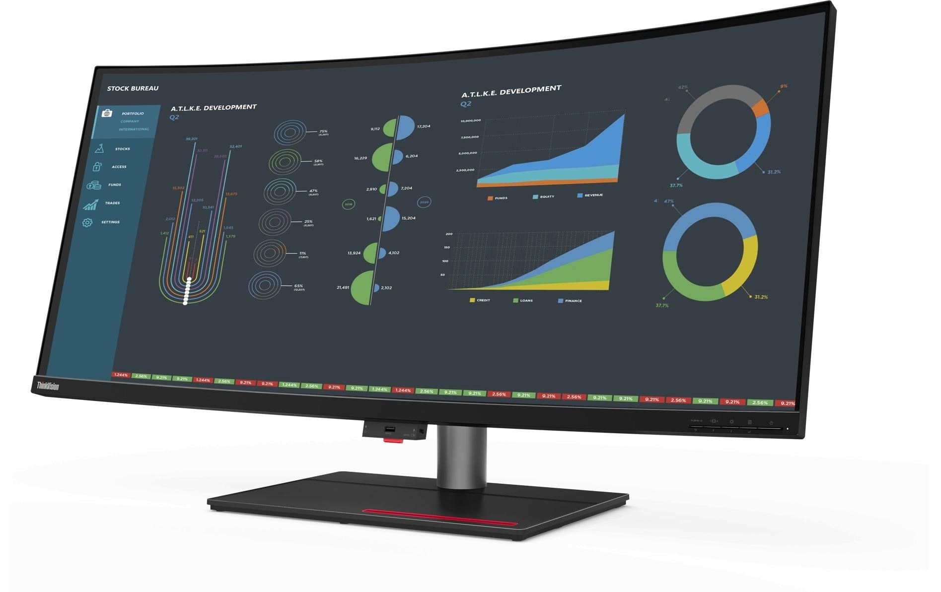 Lenovo LCD-Monitor »ThinkVision P40w-20« 100,441 cm/39,7 ″  5120 x 2160 px 75 Hz