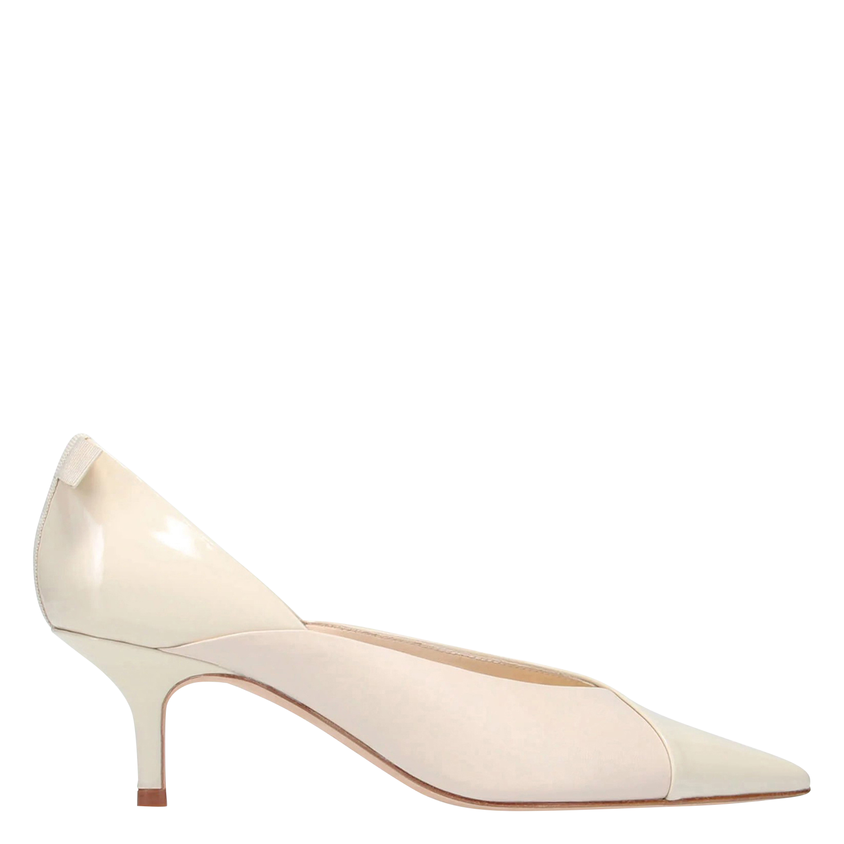 LAURINE - Escarpins à petit talon en cuir| Beige