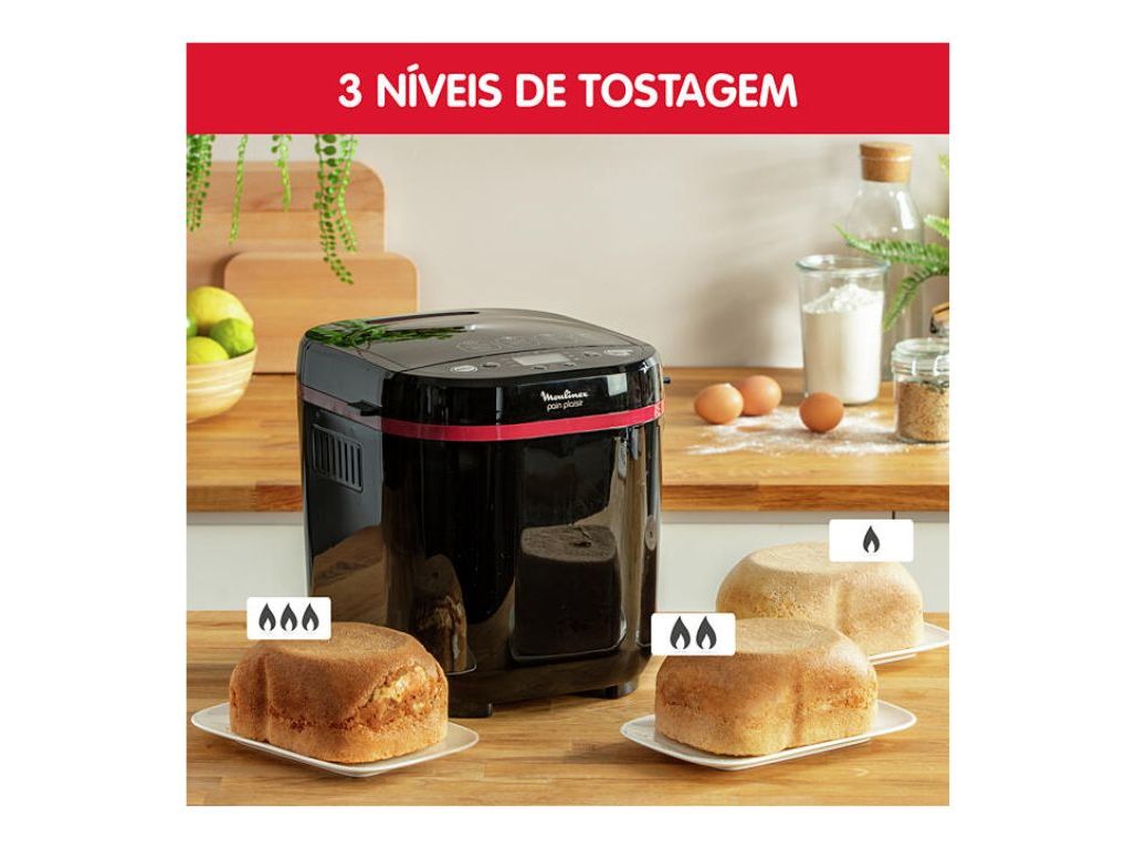MÁQUINA FAZER PÃO MOULINEX OW220830 PAIN PLASIR 650W