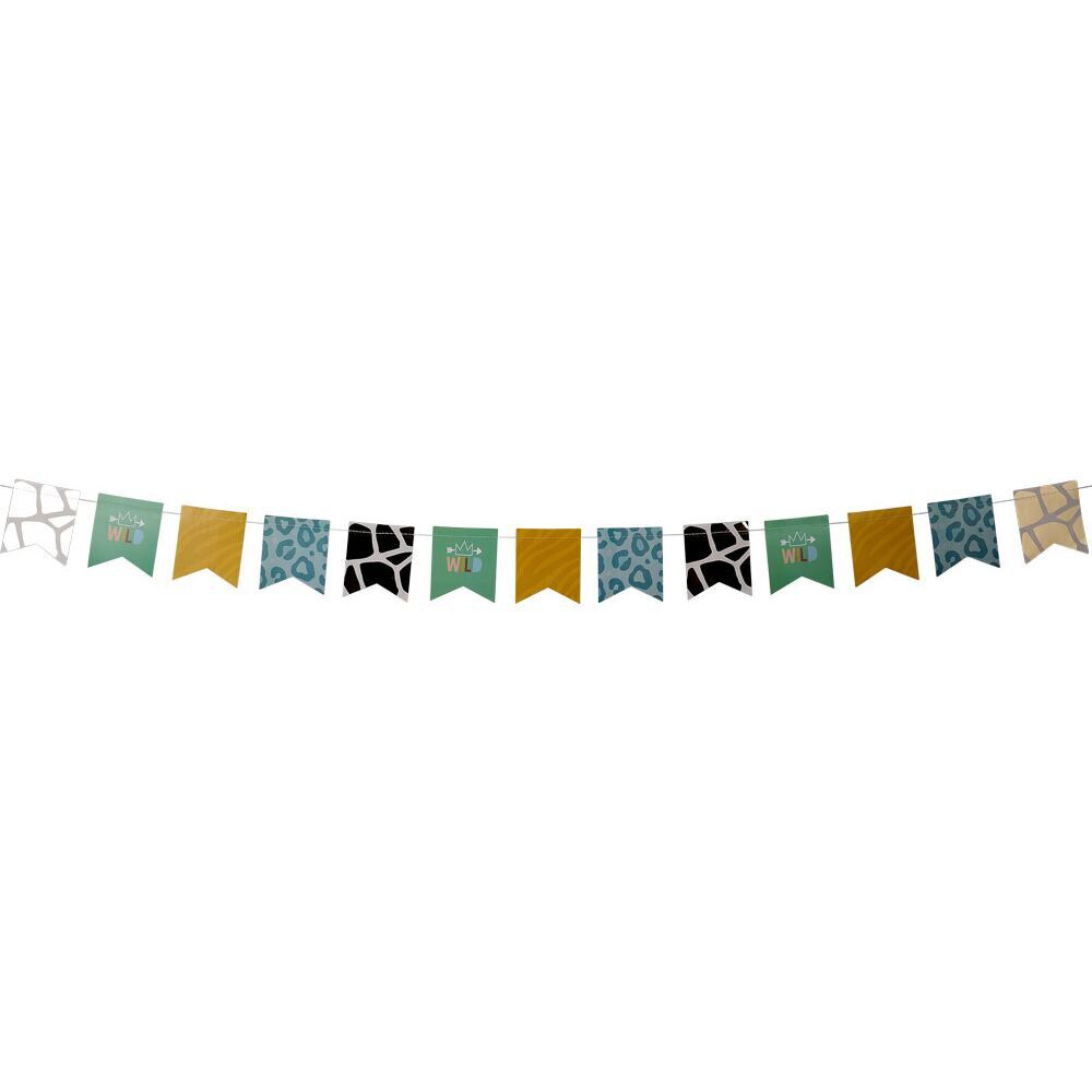 Guirlande fanion papier thème sauvage 5m