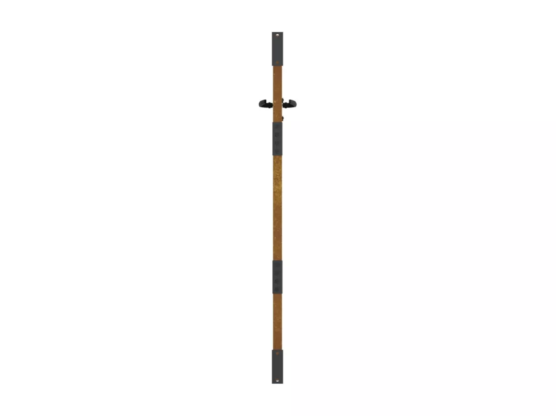 Portail de jardin 85x125 cm acier corten conception d'herbe