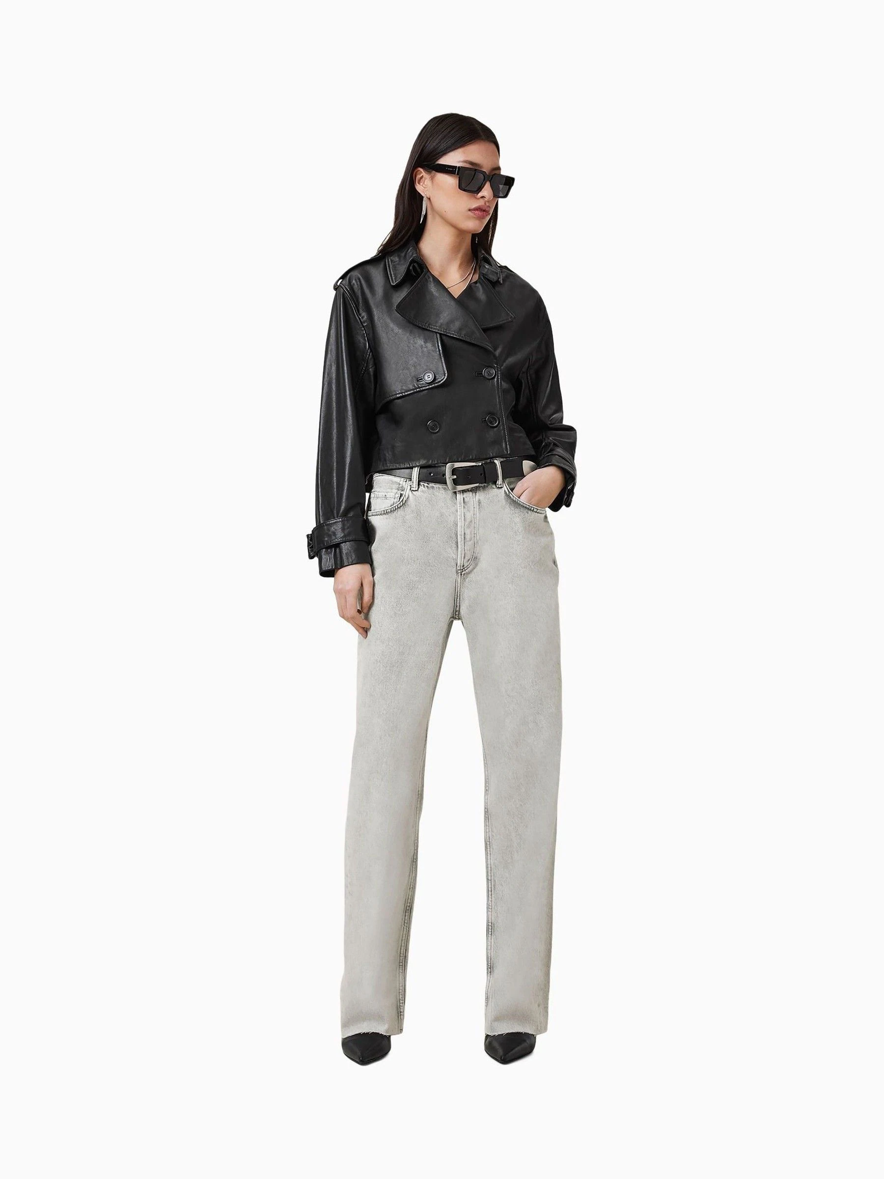 AllSaints Hendry Crop Trench Jacket